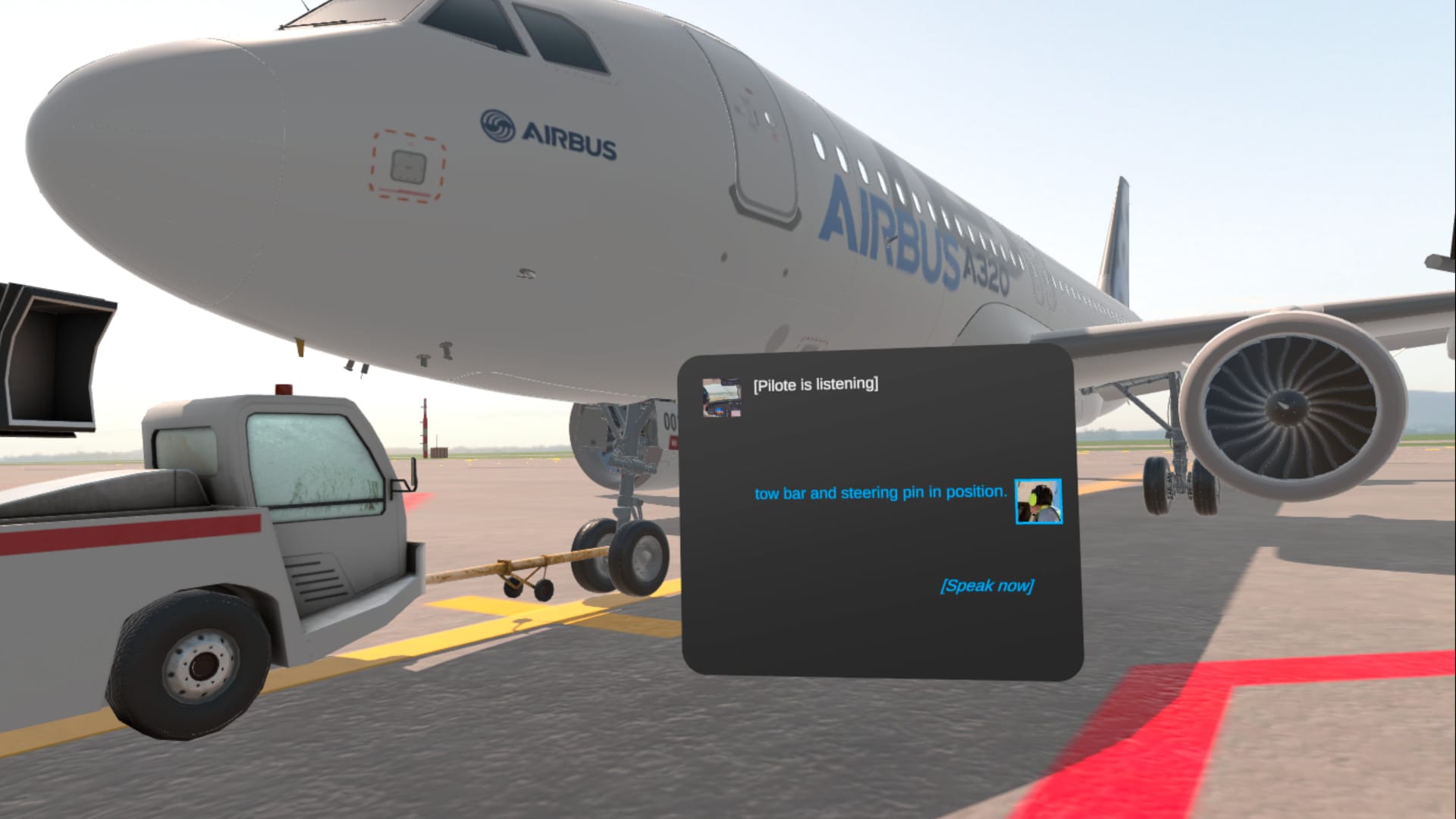 Communication au casque VR training module