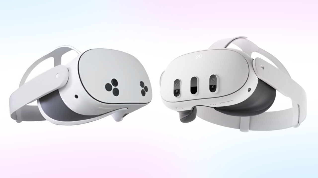 Meta Quest 3 and Quest 3S side by side